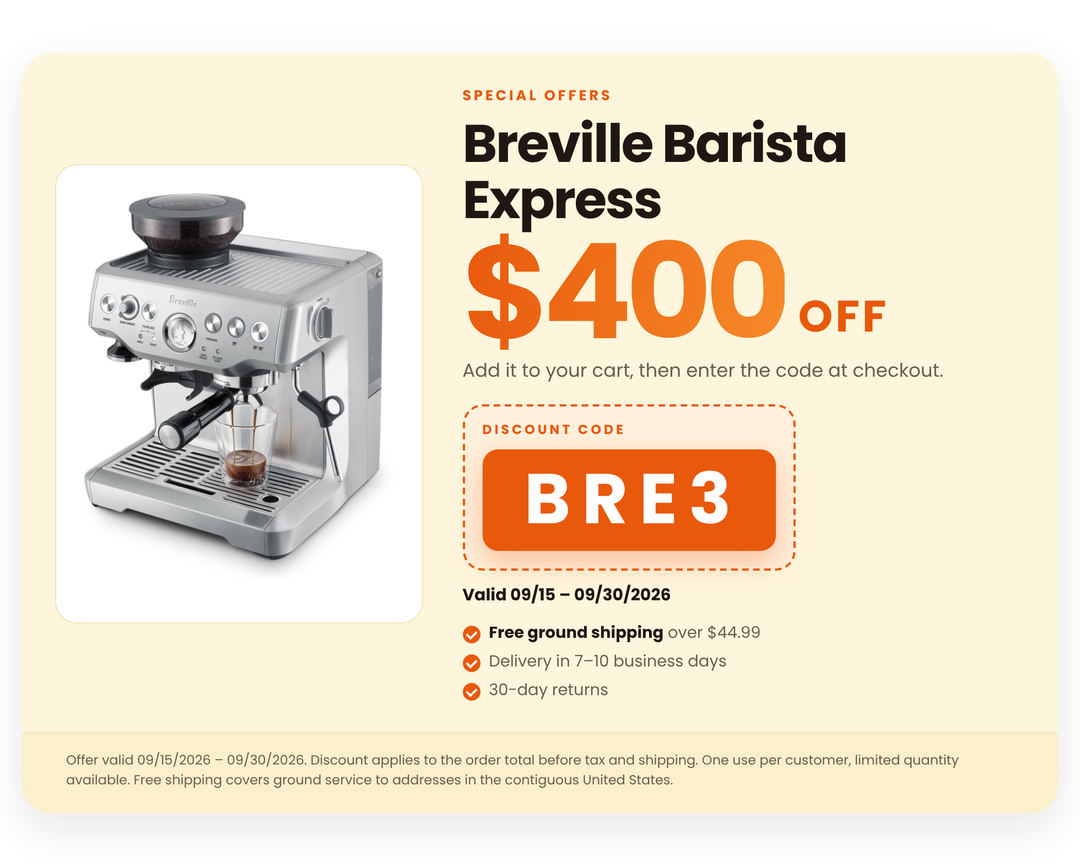 Breville Barista Express Espresso Machine (Code BRE3)